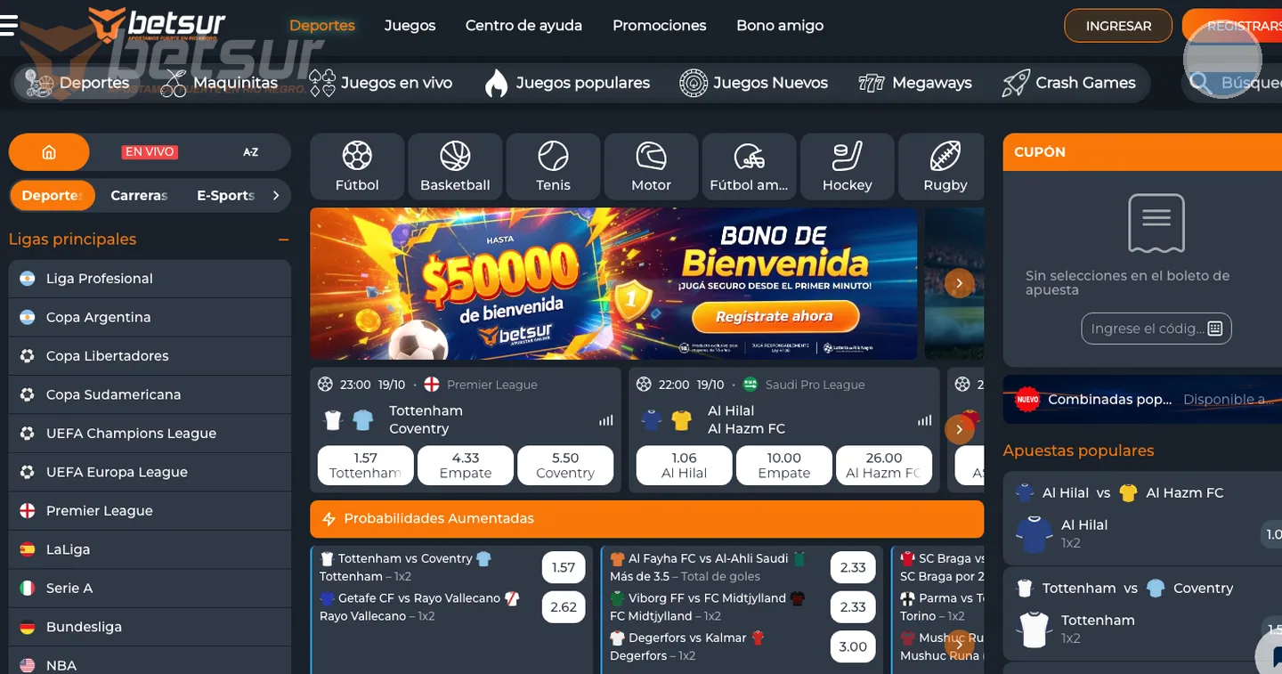 Betsur jackpot games
